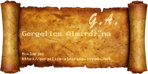 Gergelics Almiréna névjegykártya
